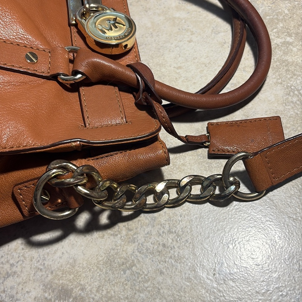 Michael Kors Tan Leather Satchel with Gold Hardware - Picture 9 of 14